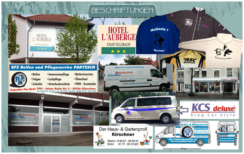 Beschriftungs Beispiele Wolfs Design